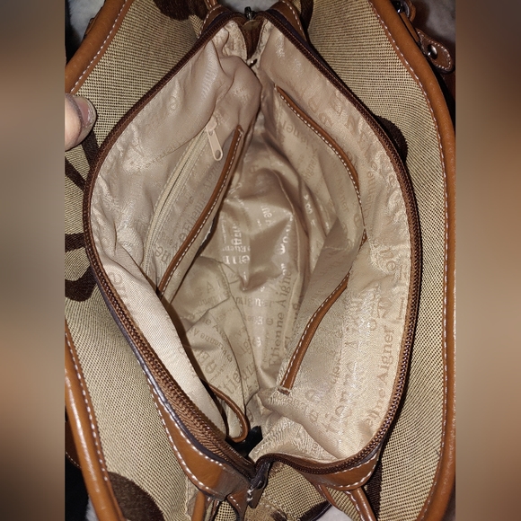Etienne Aigner Purse, Tan Canvas - Picture 4 of 15